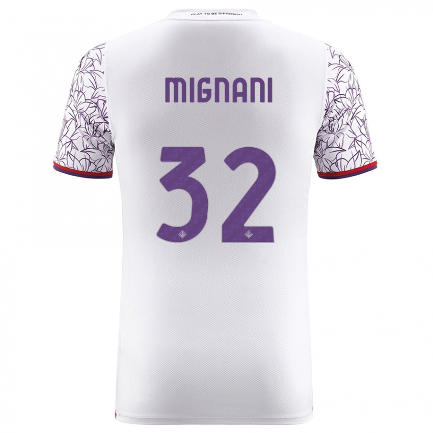 Niño Camiseta Carlo Mignani #32 Blanco 2ª Equipación 2023/24 La Camisa