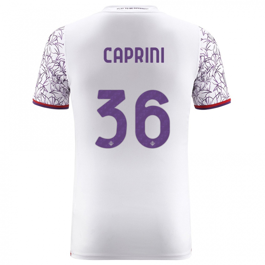 Niño Camiseta Maat Daniel Caprini #36 Blanco 2ª Equipación 2023/24 La Camisa