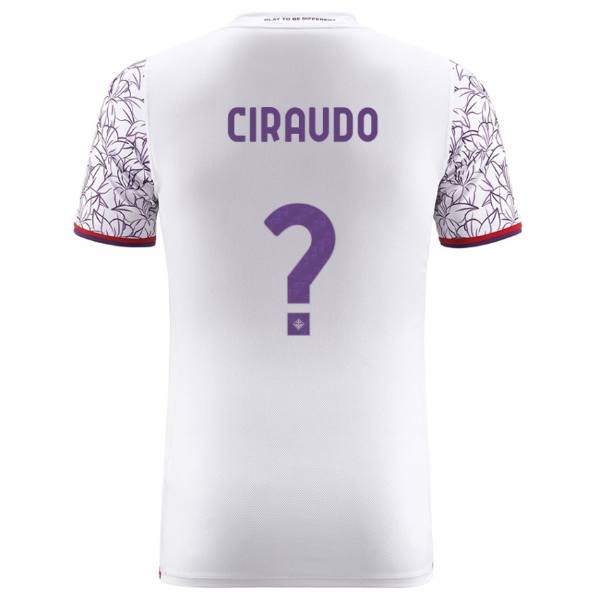 Niño Camiseta Alessio Ciraudo #0 Blanco 2ª Equipación 2023/24 La Camisa