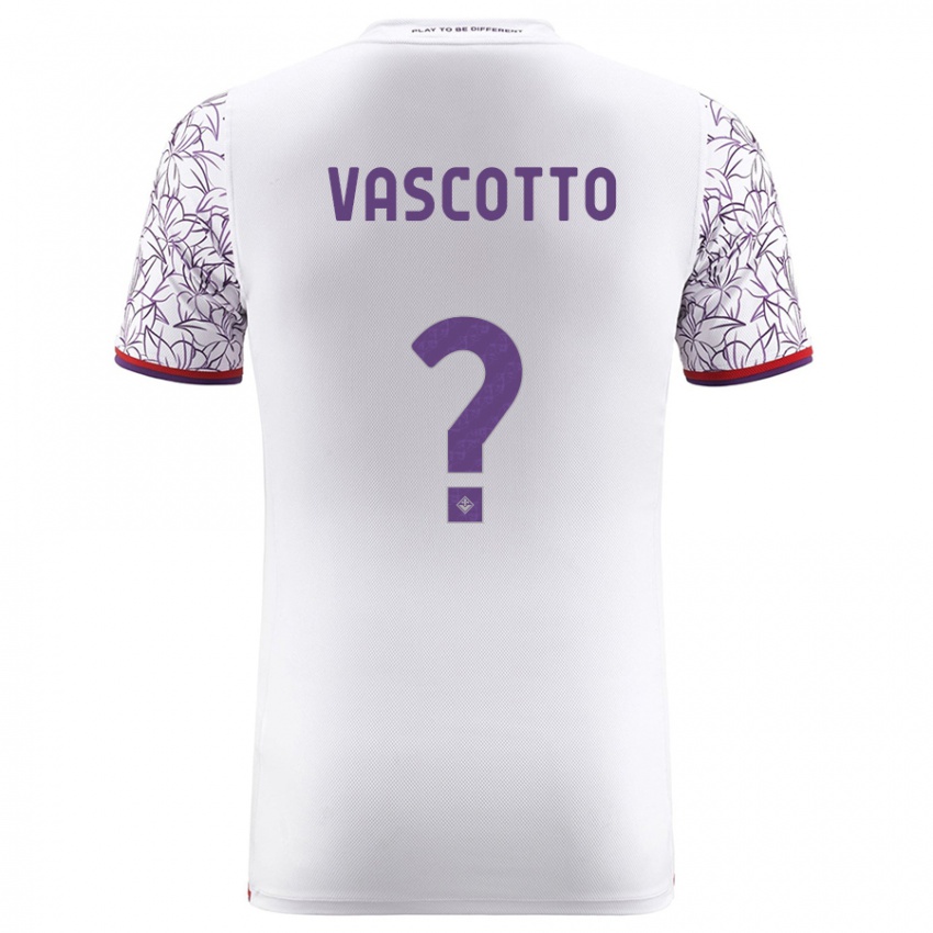 Niño Camiseta Edoardo Vascotto #0 Blanco 2ª Equipación 2023/24 La Camisa