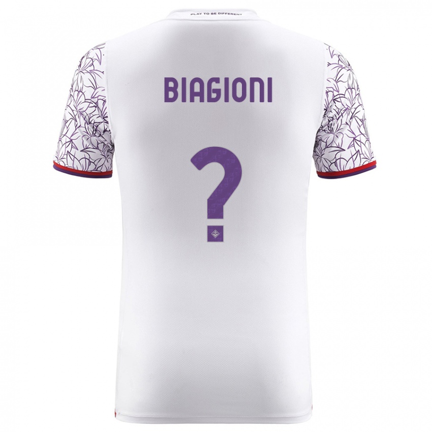 Niño Camiseta Lorenzo Biagioni #0 Blanco 2ª Equipación 2023/24 La Camisa