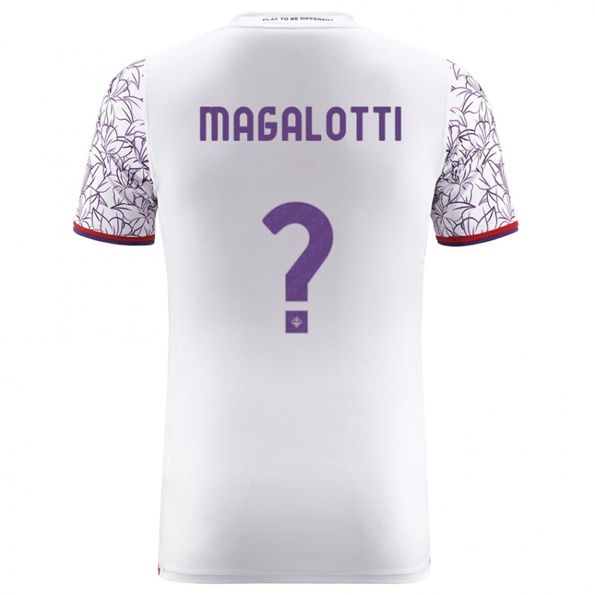 Niño Camiseta Mattia Magalotti #0 Blanco 2ª Equipación 2023/24 La Camisa