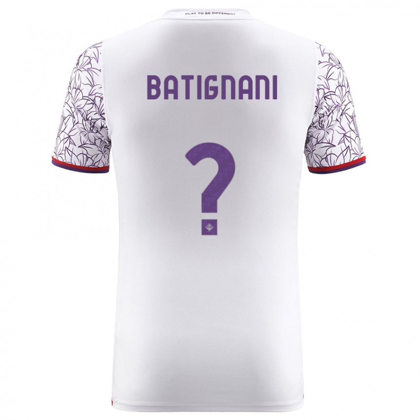 Niño Camiseta Francesco Batignani #0 Blanco 2ª Equipación 2023/24 La Camisa