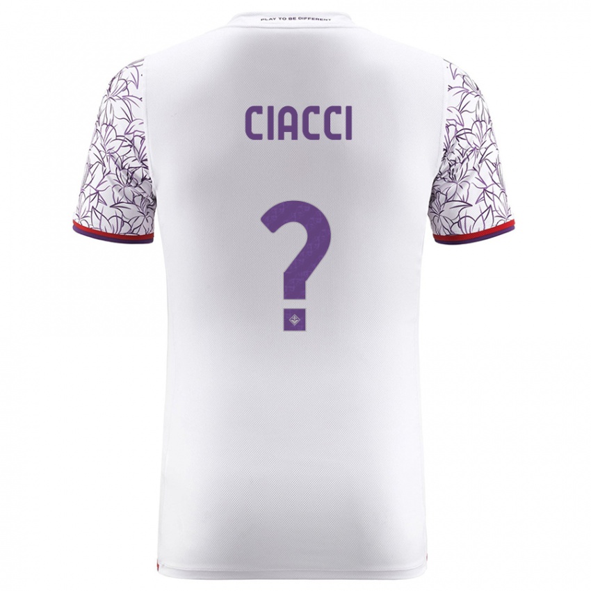 Niño Camiseta Niccolò Ciacci #0 Blanco 2ª Equipación 2023/24 La Camisa