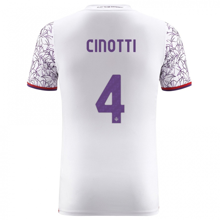 Niño Camiseta Norma Cinotti #4 Blanco 2ª Equipación 2023/24 La Camisa
