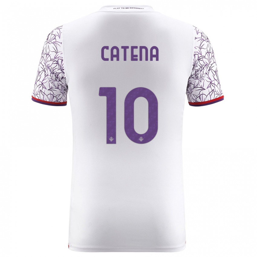Niño Camiseta Michaela Catena #10 Blanco 2ª Equipación 2023/24 La Camisa