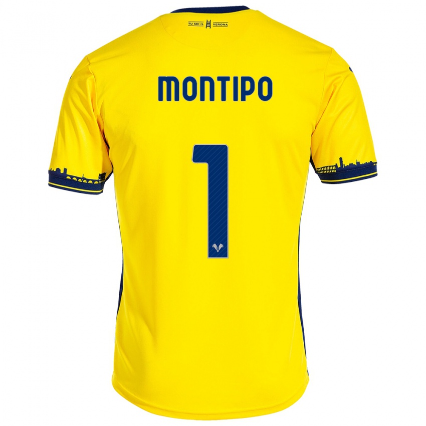 Niño Camiseta Lorenzo Montipò #1 Amarillo 2ª Equipación 2023/24 La Camisa