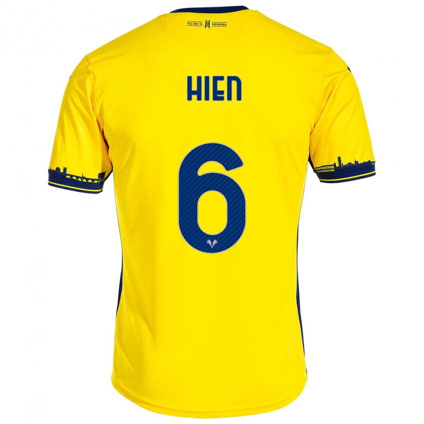 Niño Camiseta Isak Hien #6 Amarillo 2ª Equipación 2023/24 La Camisa