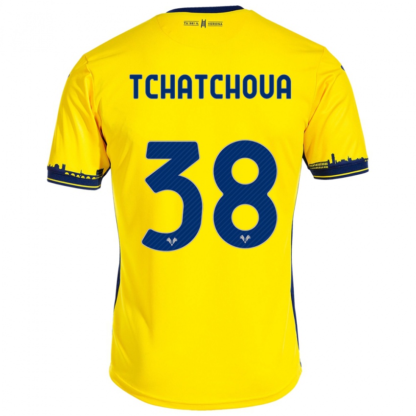 Niño Camiseta Jackson Tchatchoua #38 Amarillo 2ª Equipación 2023/24 La Camisa