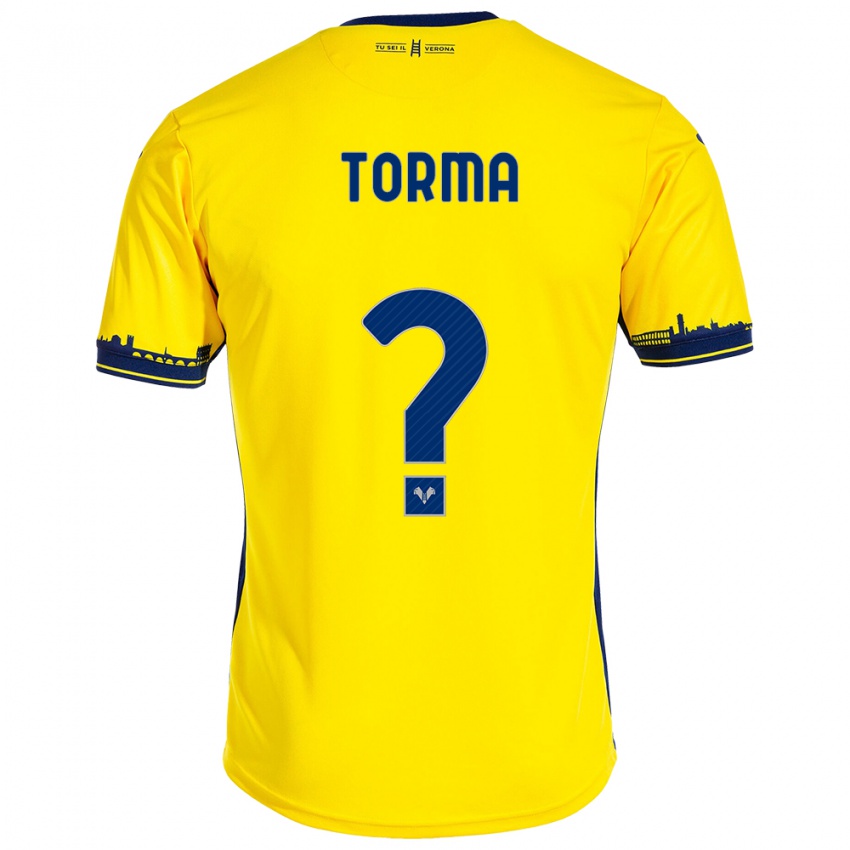Niño Camiseta Salvatore Torma #0 Amarillo 2ª Equipación 2023/24 La Camisa