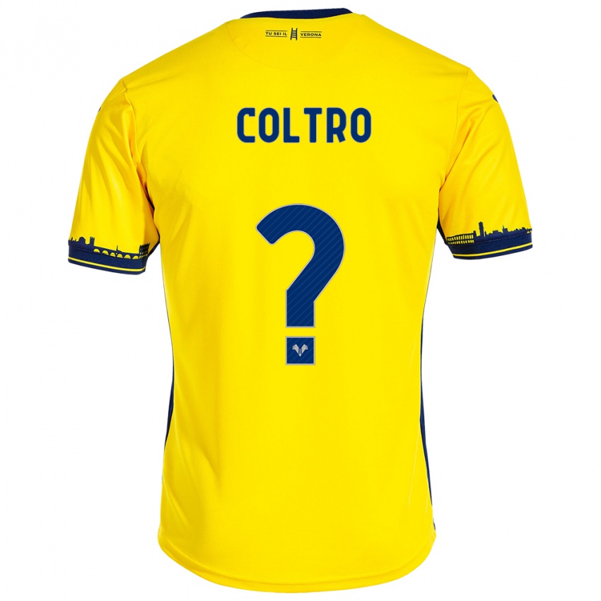 Niño Camiseta Christian Coltro #0 Amarillo 2ª Equipación 2023/24 La Camisa