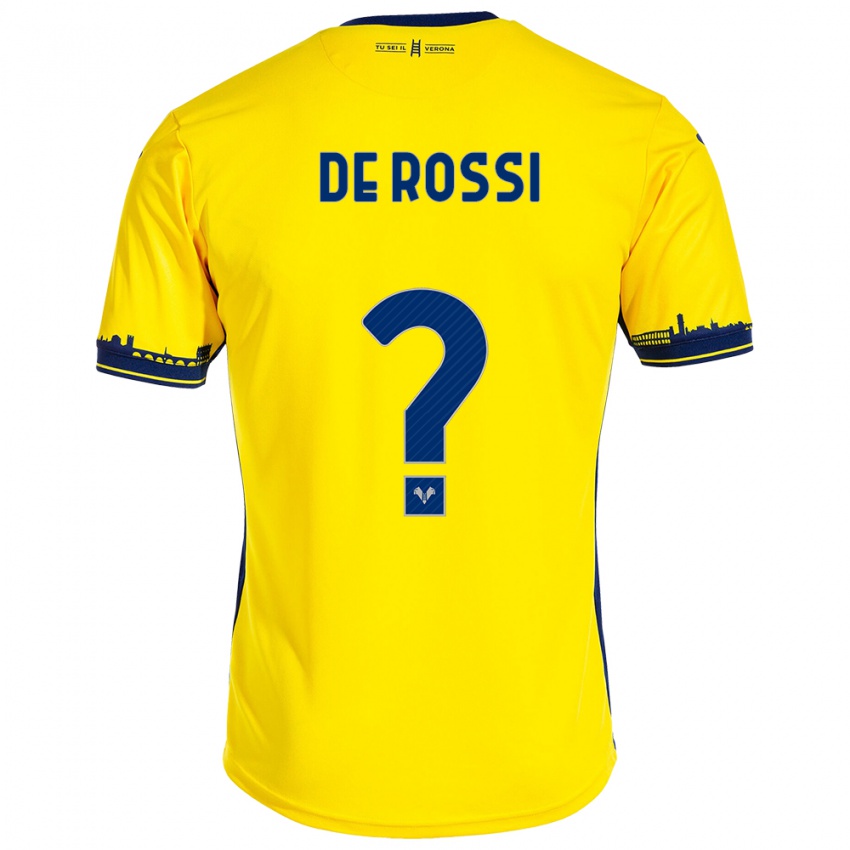 Niño Camiseta Michele De Rossi #0 Amarillo 2ª Equipación 2023/24 La Camisa