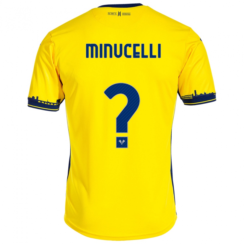 Niño Camiseta Enrico Minucelli #0 Amarillo 2ª Equipación 2023/24 La Camisa