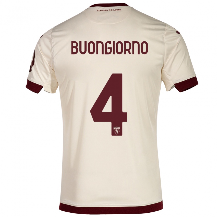 Niño Camiseta Alessandro Buongiorno #4 Champán 2ª Equipación 2023/24 La Camisa