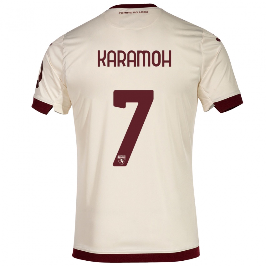Niño Camiseta Yann Karamoh #7 Champán 2ª Equipación 2023/24 La Camisa