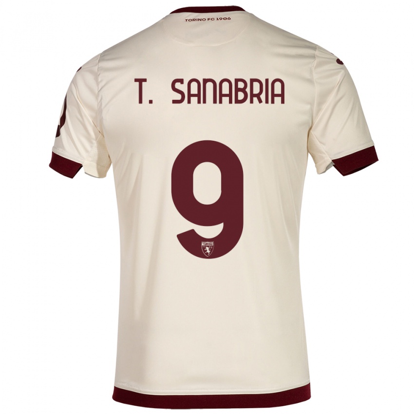 Niño Camiseta Antonio Sanabria #9 Champán 2ª Equipación 2023/24 La Camisa
