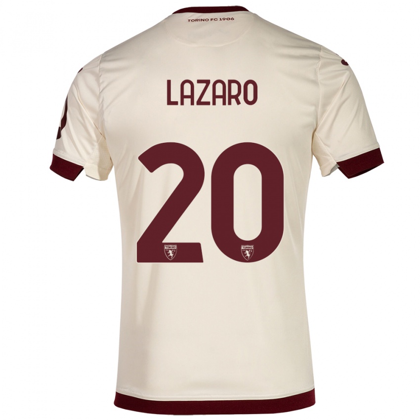 Niño Camiseta Valentino Lazaro #20 Champán 2ª Equipación 2023/24 La Camisa