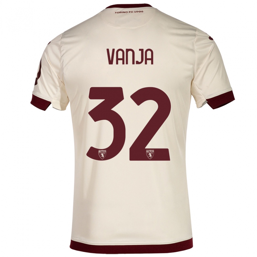 Niño Camiseta Vanja Milinković-Savić #32 Champán 2ª Equipación 2023/24 La Camisa