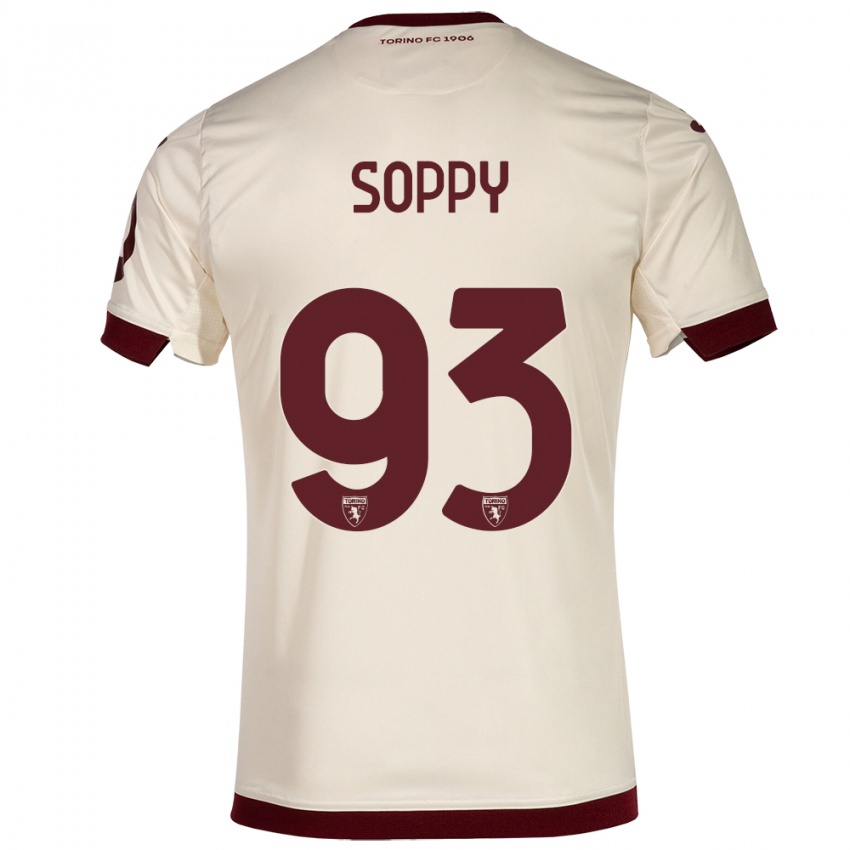 Niño Camiseta Brandon Soppy #93 Champán 2ª Equipación 2023/24 La Camisa