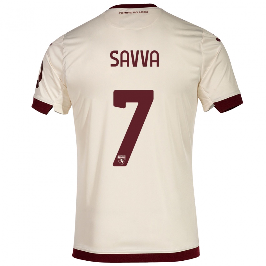 Niño Camiseta Zanos Savva #7 Champán 2ª Equipación 2023/24 La Camisa