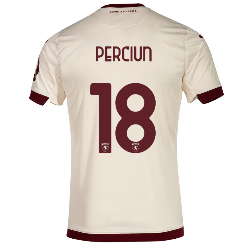 Niño Camiseta Sergiu Perciun #18 Champán 2ª Equipación 2023/24 La Camisa