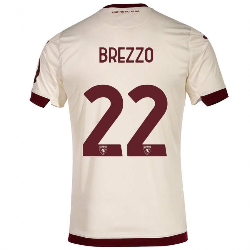 Niño Camiseta Matteo Brezzo #22 Champán 2ª Equipación 2023/24 La Camisa