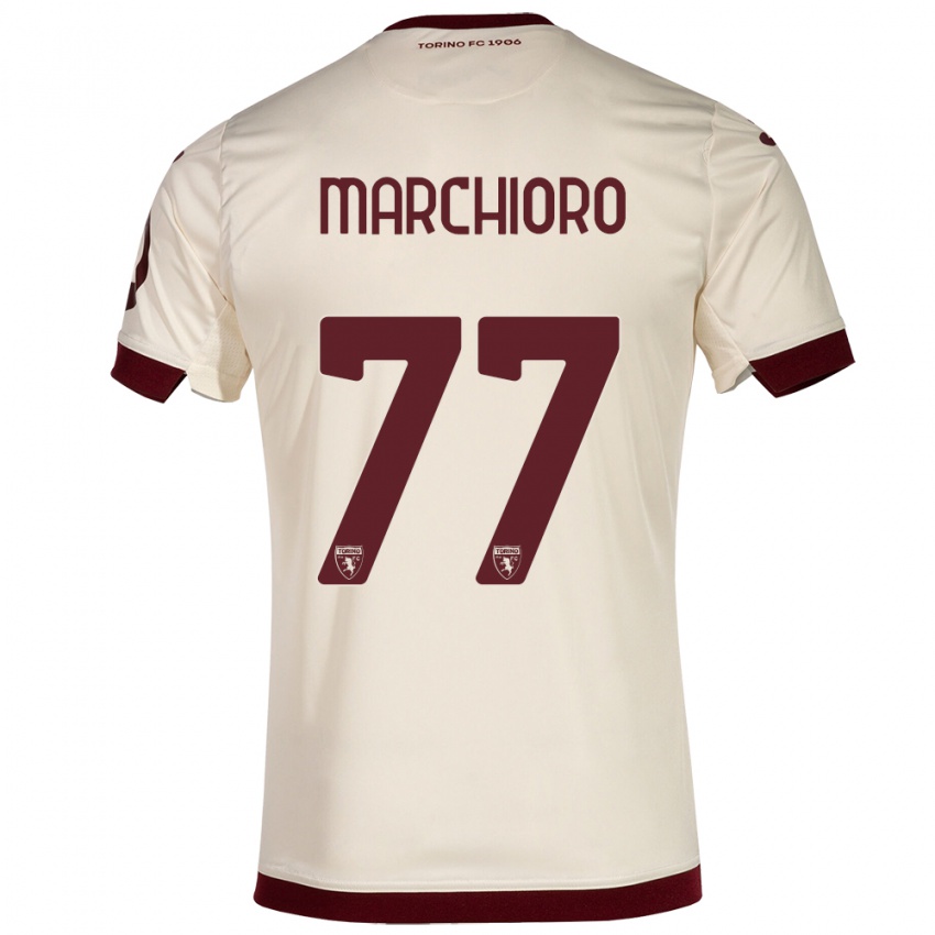 Niño Camiseta Raffaele Marchioro #77 Champán 2ª Equipación 2023/24 La Camisa
