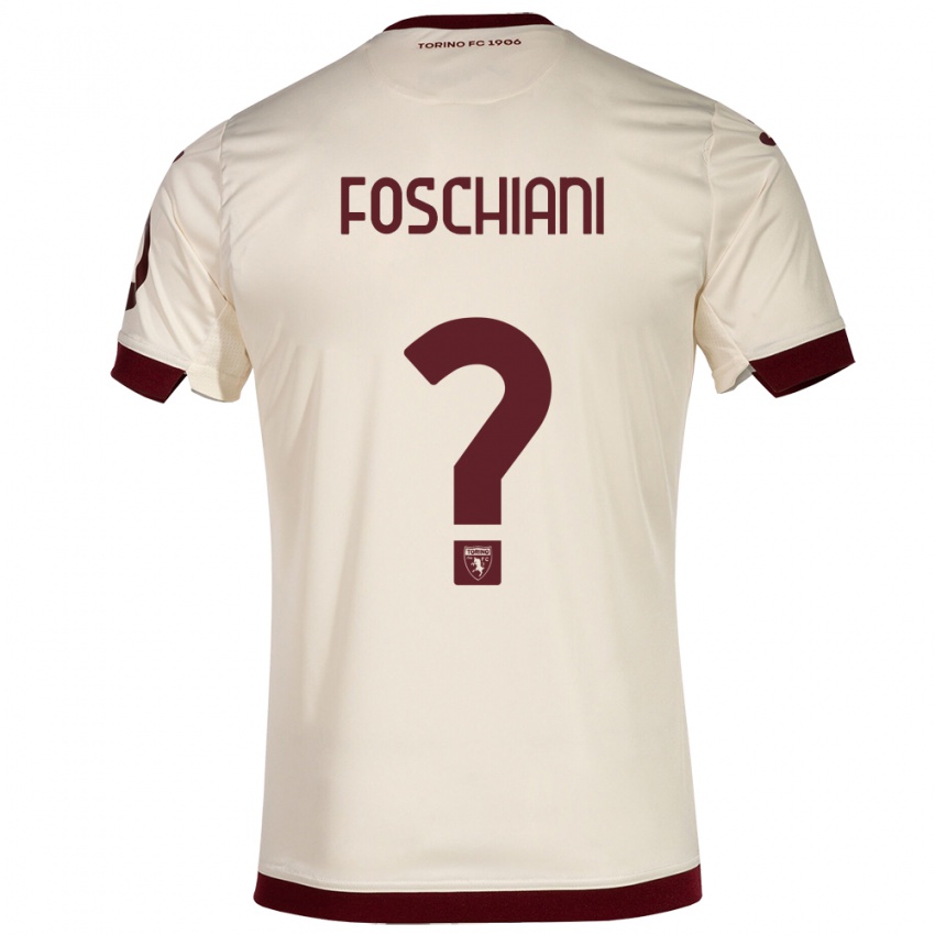 Niño Camiseta Francesco Foschiani #0 Champán 2ª Equipación 2023/24 La Camisa