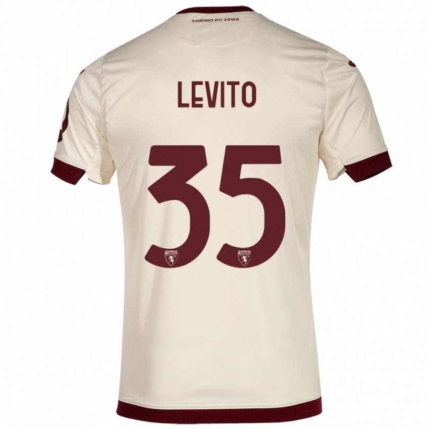 Niño Camiseta Isabeau Levito #35 Champán 2ª Equipación 2023/24 La Camisa