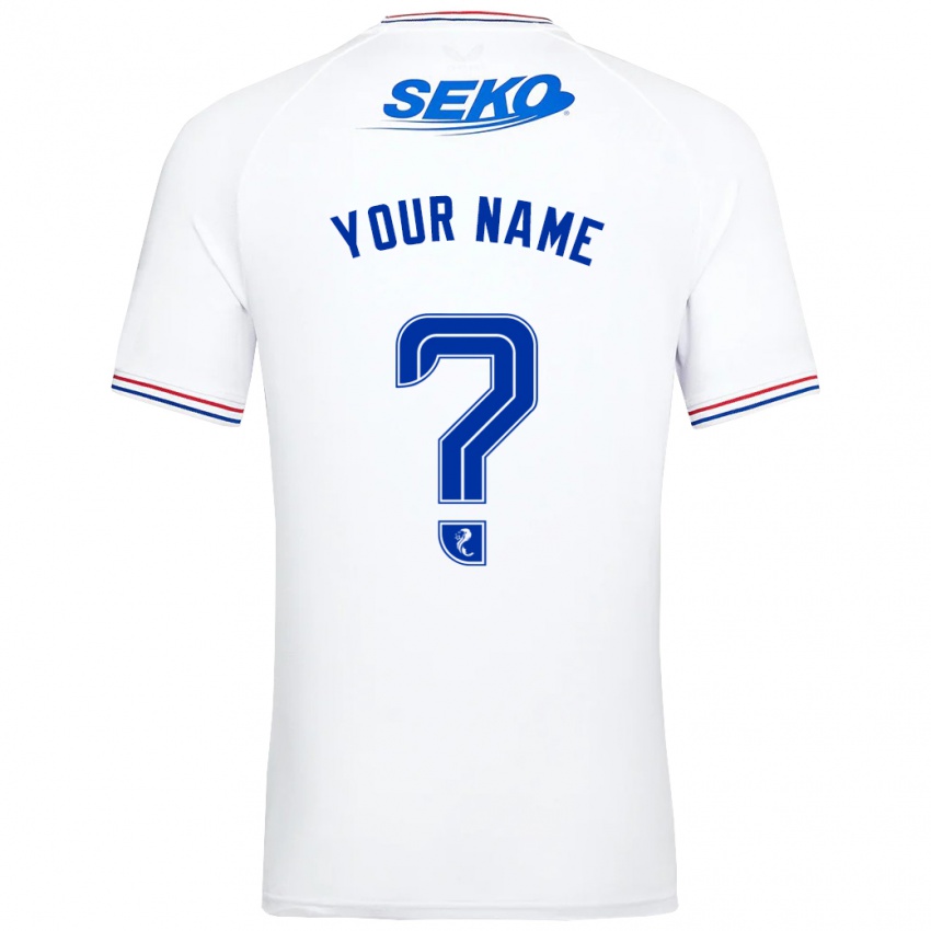 Niño Camiseta Su Nombre #0 Blanco 2ª Equipación 2023/24 La Camisa