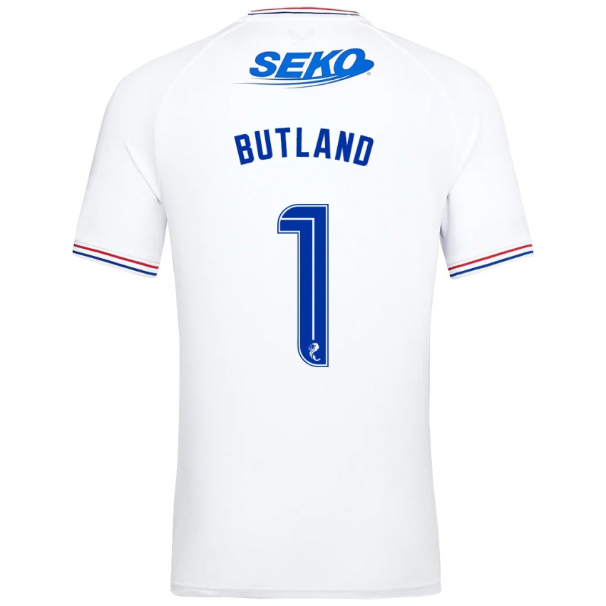 Niño Camiseta Jack Butland #1 Blanco 2ª Equipación 2023/24 La Camisa