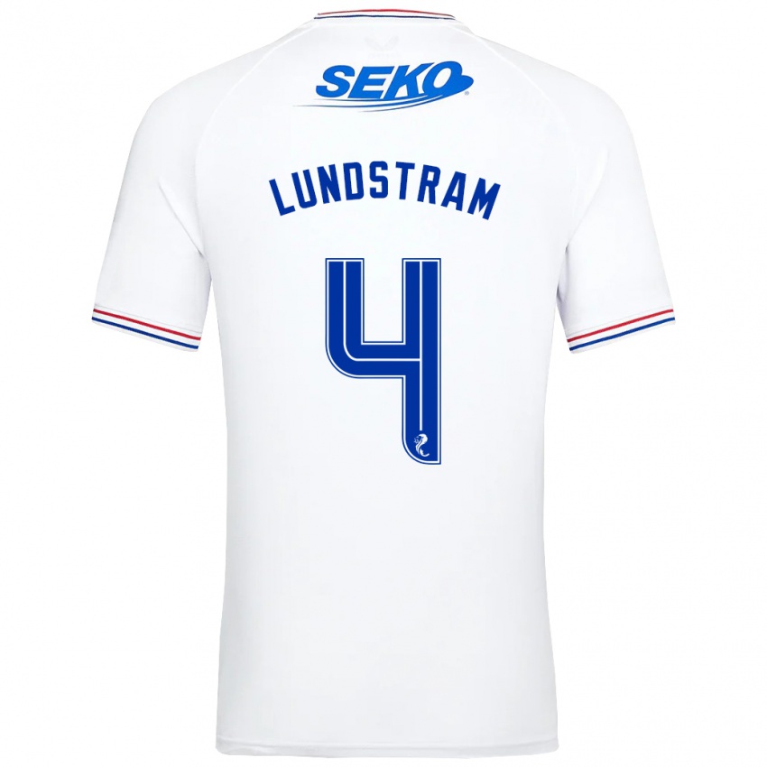 Niño Camiseta John Lundstram #4 Blanco 2ª Equipación 2023/24 La Camisa