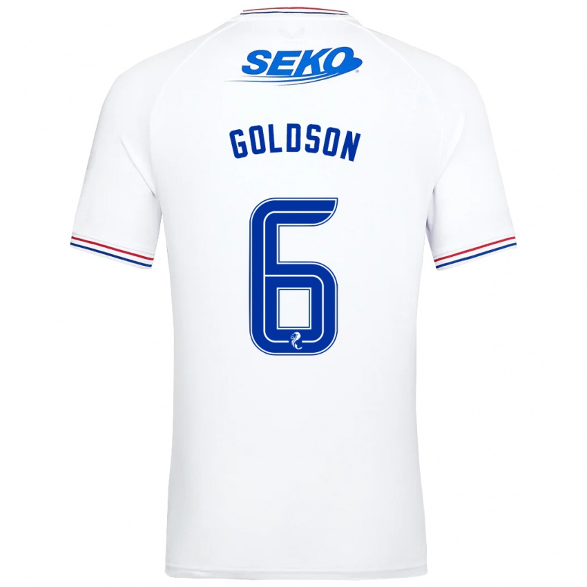 Niño Camiseta Connor Goldson #6 Blanco 2ª Equipación 2023/24 La Camisa