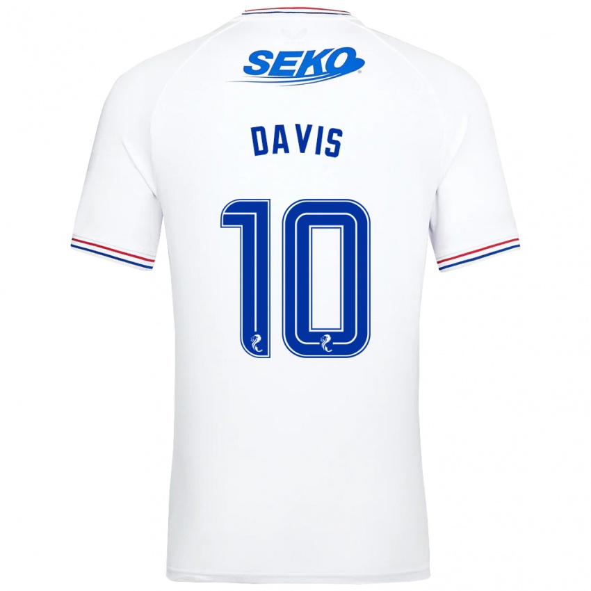 Niño Camiseta Steven Davis #10 Blanco 2ª Equipación 2023/24 La Camisa