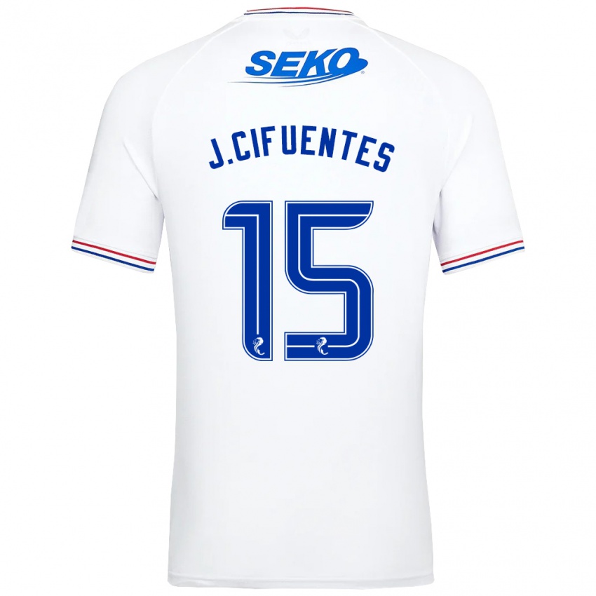 Niño Camiseta José Cifuentes #15 Blanco 2ª Equipación 2023/24 La Camisa