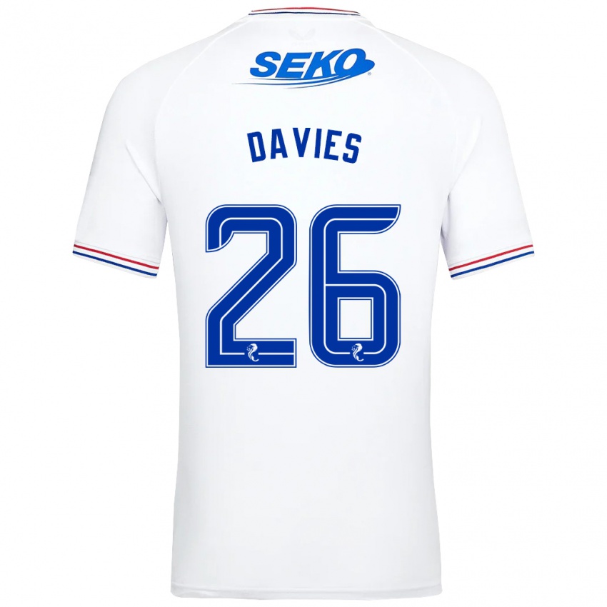 Niño Camiseta Ben Davies #26 Blanco 2ª Equipación 2023/24 La Camisa