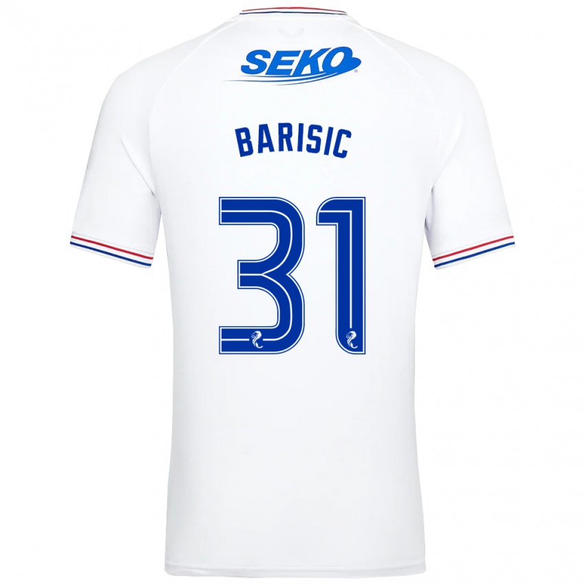 Niño Camiseta Borna Barisic #31 Blanco 2ª Equipación 2023/24 La Camisa