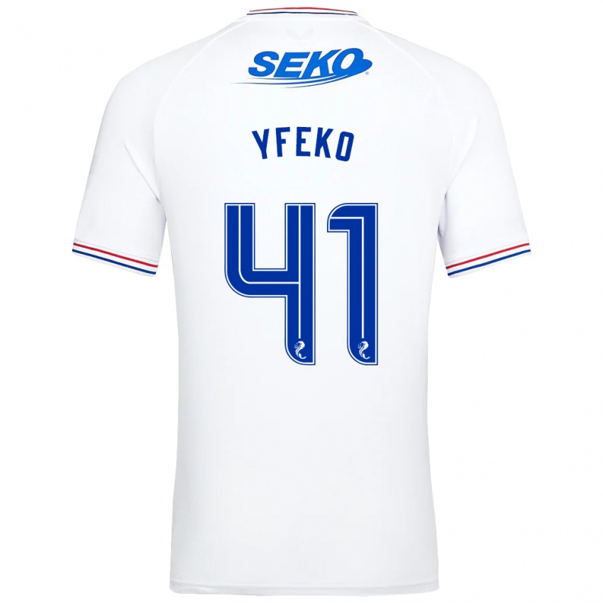 Niño Camiseta Johnly Yfeko #41 Blanco 2ª Equipación 2023/24 La Camisa