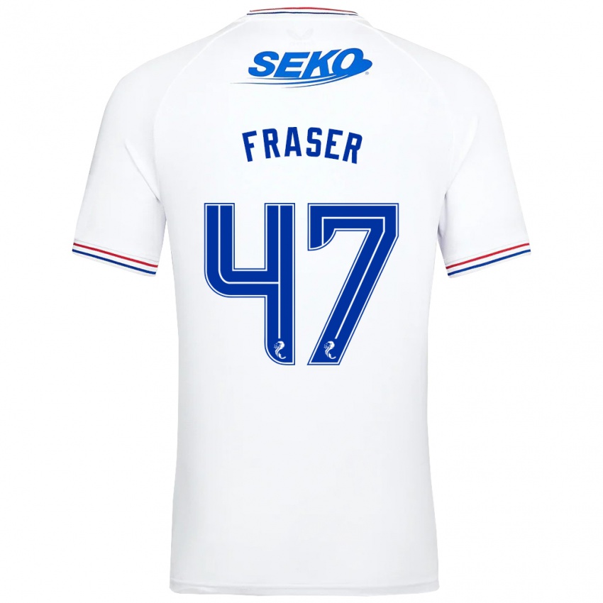 Niño Camiseta Robbie Fraser #47 Blanco 2ª Equipación 2023/24 La Camisa
