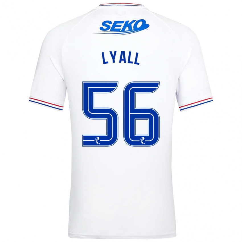 Niño Camiseta Arron Lyall #56 Blanco 2ª Equipación 2023/24 La Camisa
