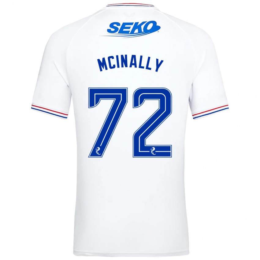 Niño Camiseta Darren Mcinally #72 Blanco 2ª Equipación 2023/24 La Camisa