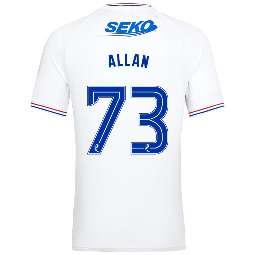 Niño Camiseta Connor Allan #73 Blanco 2ª Equipación 2023/24 La Camisa