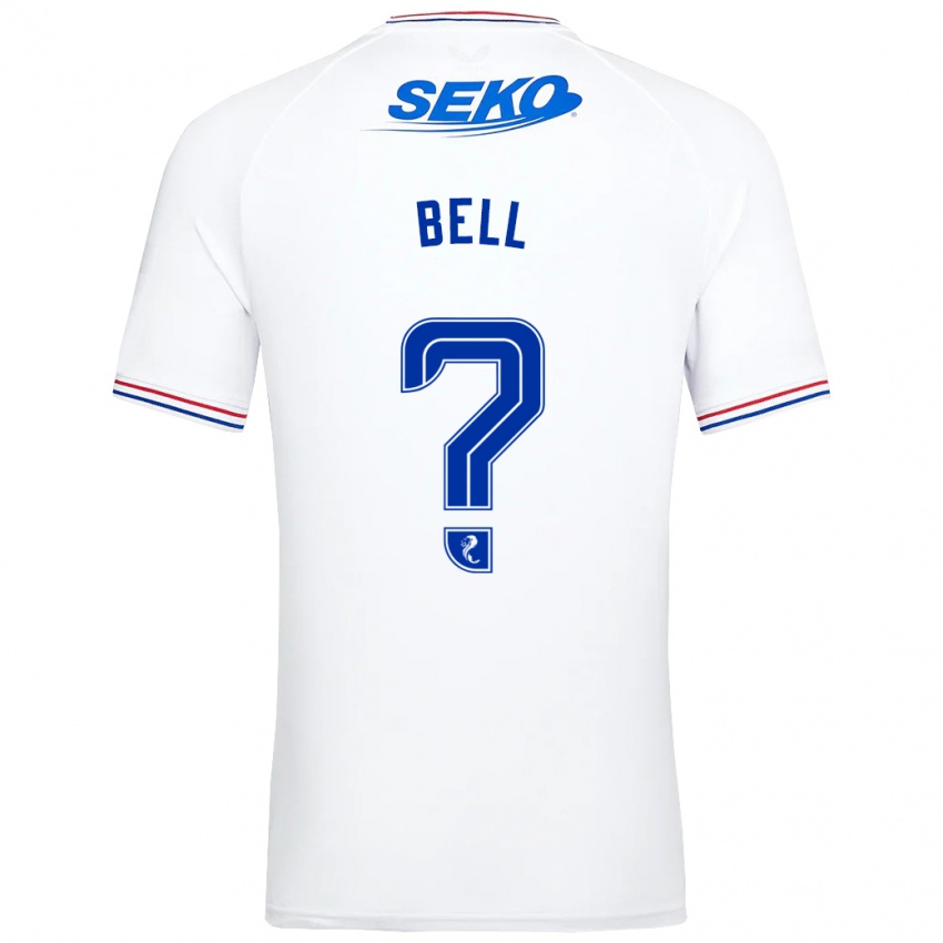 Niño Camiseta Cameron Bell #0 Blanco 2ª Equipación 2023/24 La Camisa