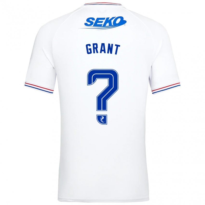 Niño Camiseta Leyton Grant #0 Blanco 2ª Equipación 2023/24 La Camisa