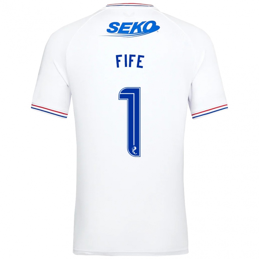 Niño Camiseta Jenna Fife #1 Blanco 2ª Equipación 2023/24 La Camisa