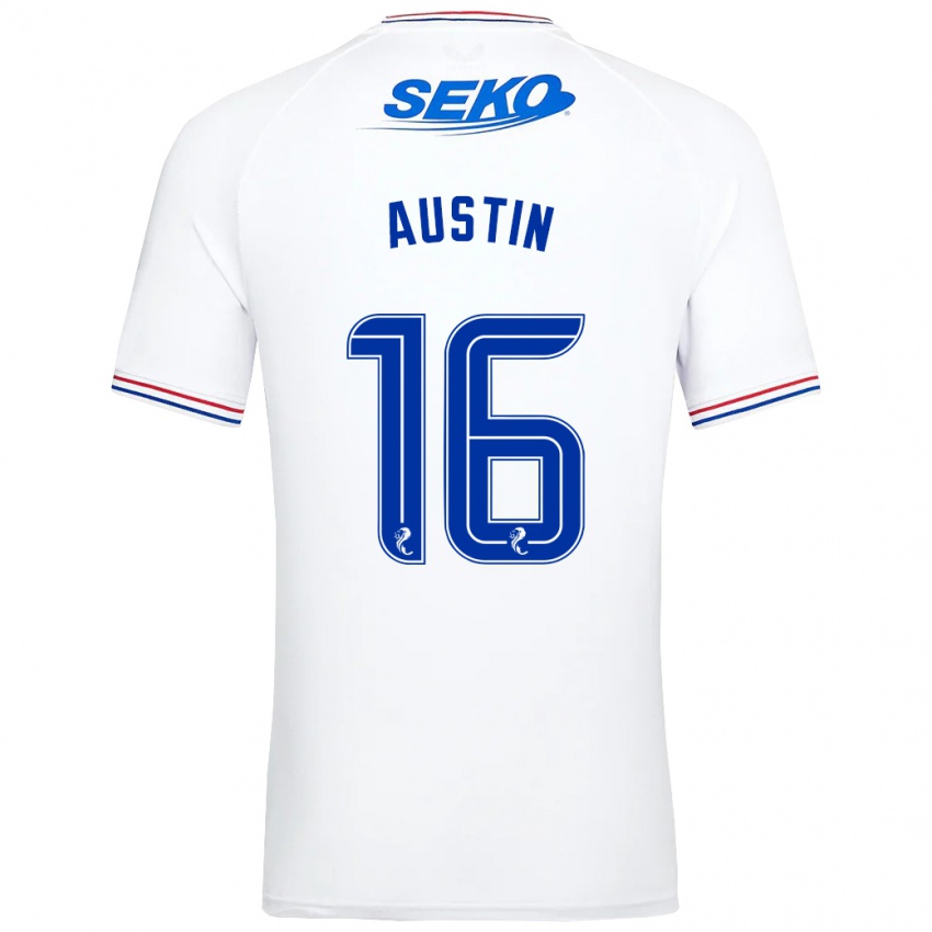 Niño Camiseta Eilidh Austin #16 Blanco 2ª Equipación 2023/24 La Camisa
