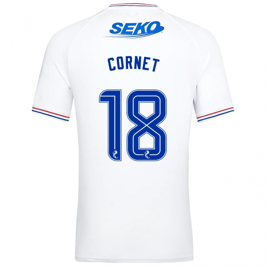 Niño Camiseta Chelsea Cornet #18 Blanco 2ª Equipación 2023/24 La Camisa