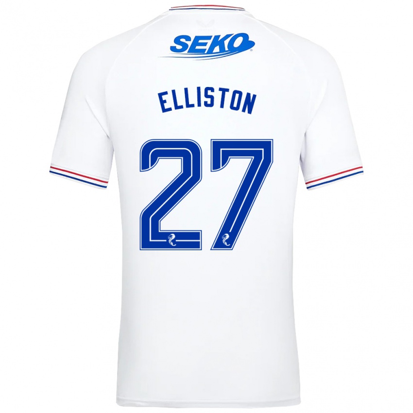 Niño Camiseta Maddie Elliston #27 Blanco 2ª Equipación 2023/24 La Camisa