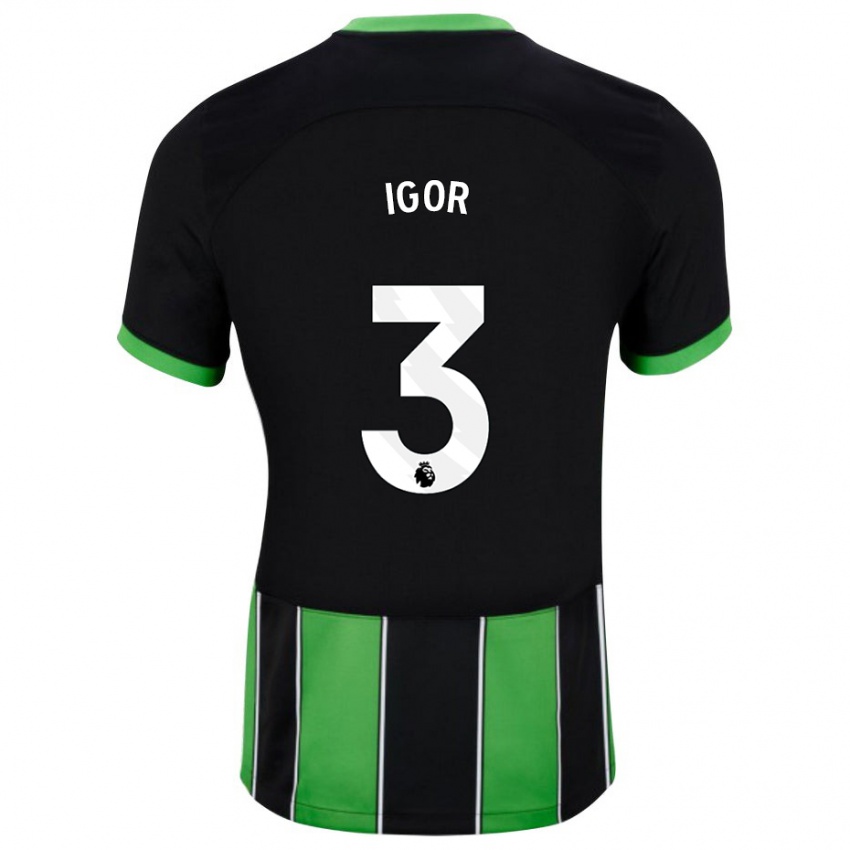 Niño Camiseta Igor #3 Verde Negro 2ª Equipación 2023/24 La Camisa