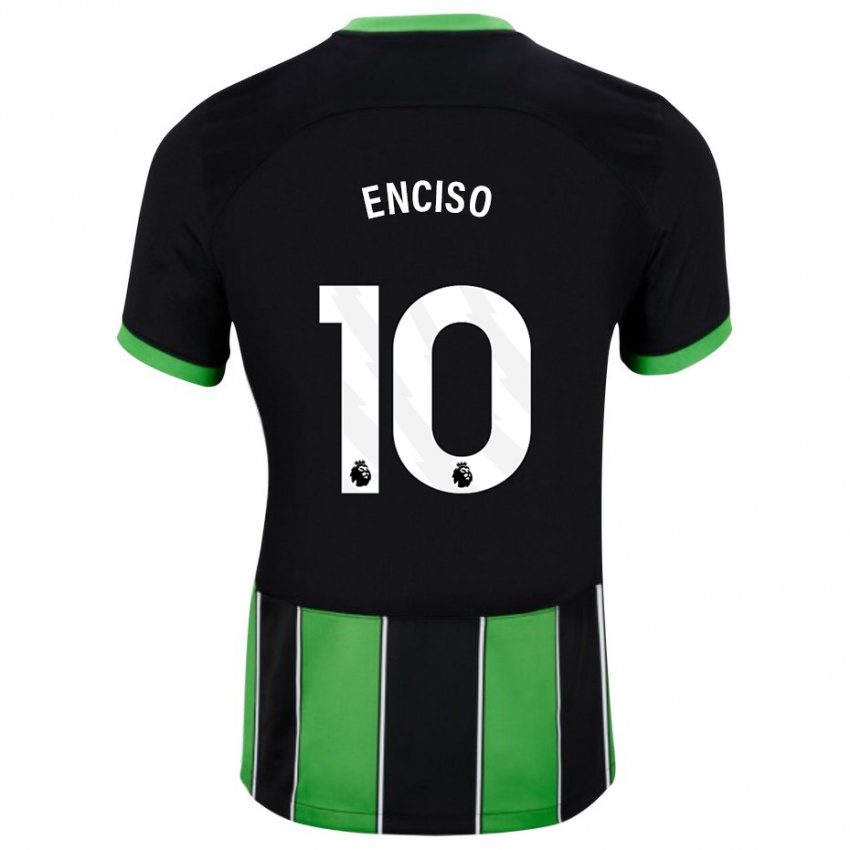 Niño Camiseta Julio Enciso #10 Verde Negro 2ª Equipación 2023/24 La Camisa